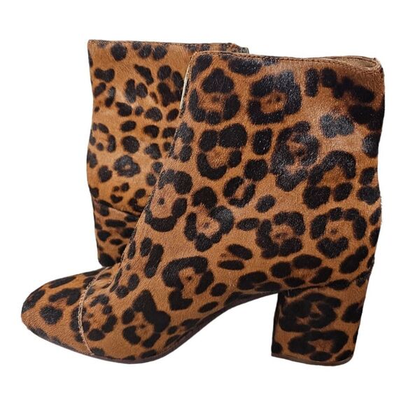 MADEWELL "The Amalia" Leopard Calf Hair Zip Boot - Size 7 1/2 - Picture 3 of 9